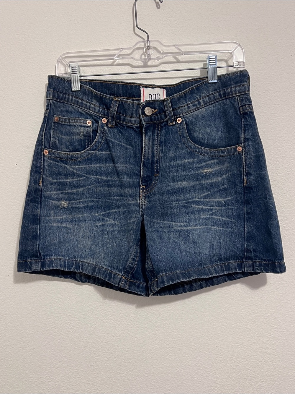 BDG Mid-Rise Denim Shorts - Dark Blue